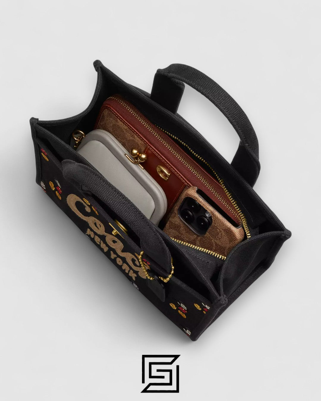 Disney X Coach Cargo Tote Bag 26 With Mickey Mouse In Regenerative Cotton Canvas – Style No. CAE70