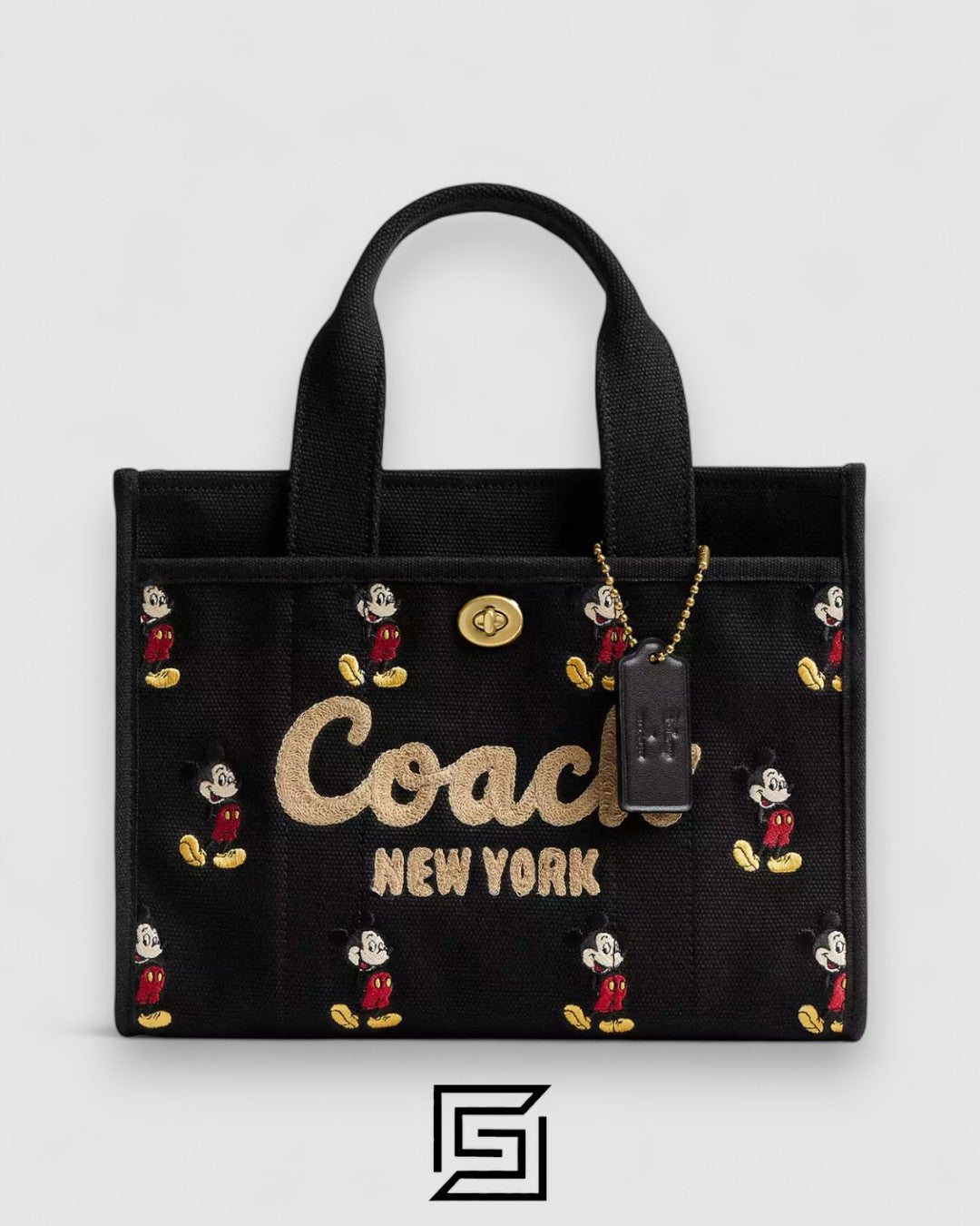 Disney X Coach Cargo Tote Bag 26 With Mickey Mouse In Regenerative Cotton Canvas – Style No. CAE70
