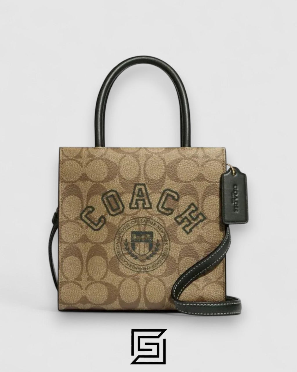 Coach Mini Cally Crossbody in Signature Canvas with Varsity Motif – Style No. CF381