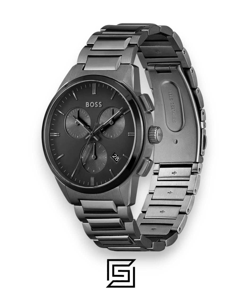 Boss 1513929 Men's Chronograph Grey Stainless Steel Watch