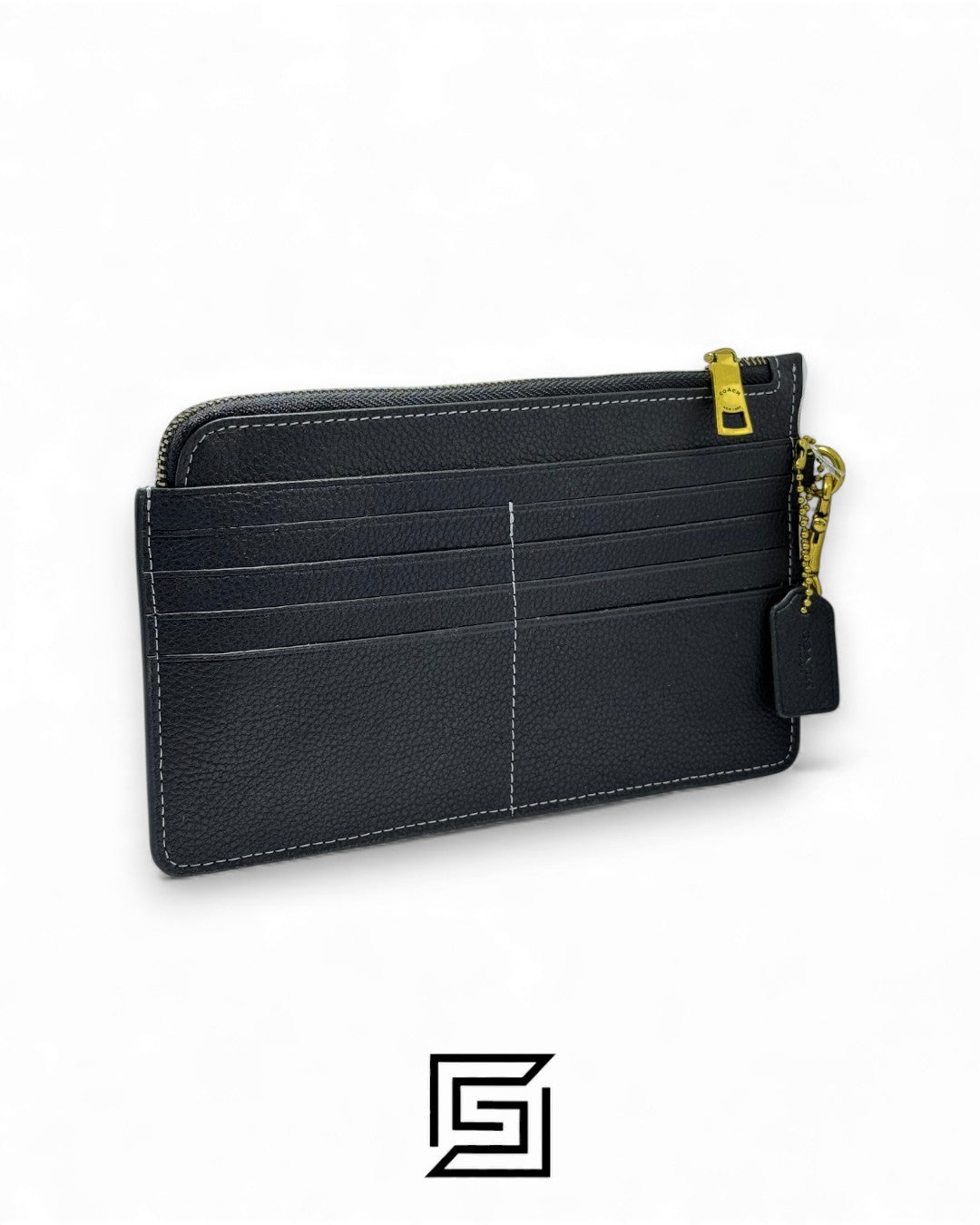 Coach L Zip Wristlet In Colorblock Black Style No. C8434