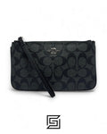 Coach Large Wristlet In Signature CanvasGrey Style No. F58695