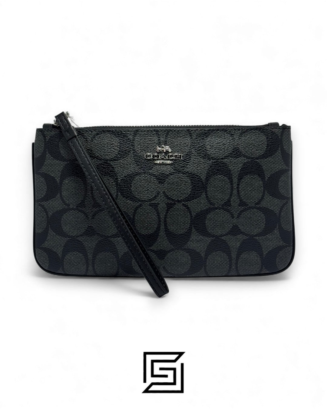 مدرب Large Wristlet قماشي بنقشة الماركة الرمادي رقم الموديل F58695