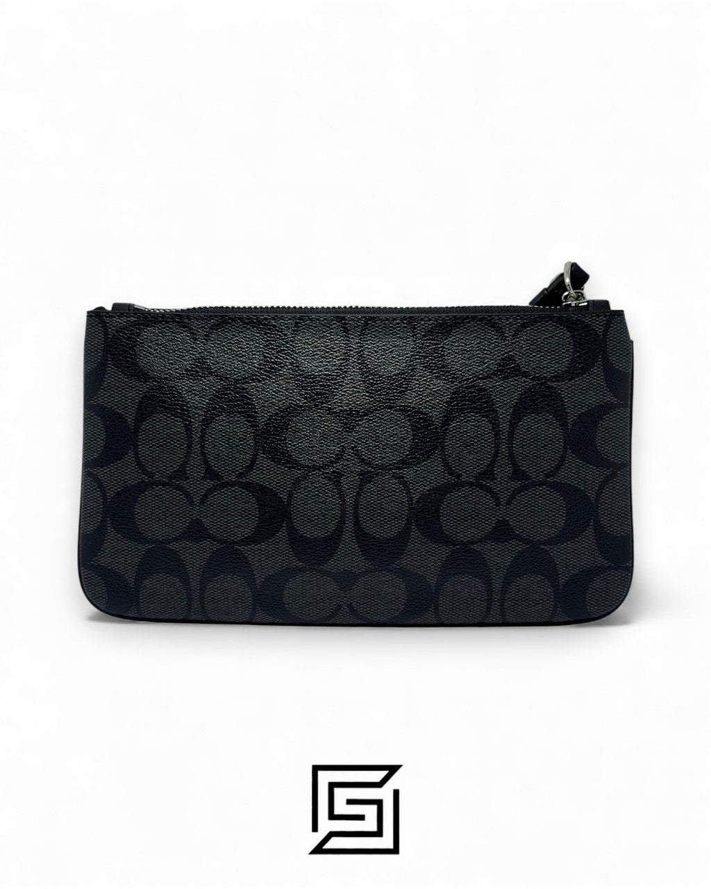 Coach Large Wristlet In Signature CanvasGrey Style No. F58695