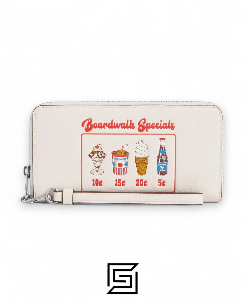 Coach Long Zip Around Wallet Boardwalk Graphic Style No. CU382