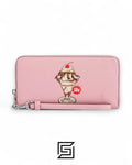 Coach Long Zip Around Wallet with Sundae Graphic Cherry Style No. CU380