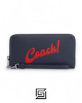 Coach Long Zip Around Wallet with Coach Graphic Blue Style No. CU381
