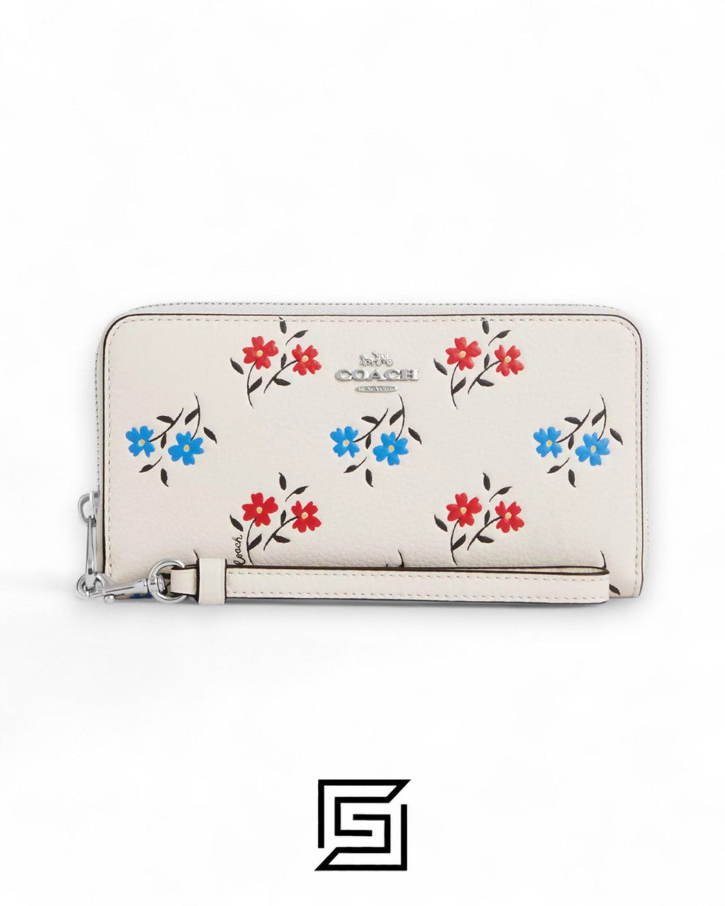 Coach Long Zip Around Wallet in Floral Print White Style No. CT919