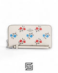 Coach Long Zip Around Wallet in Floral Print White Style No. CT919