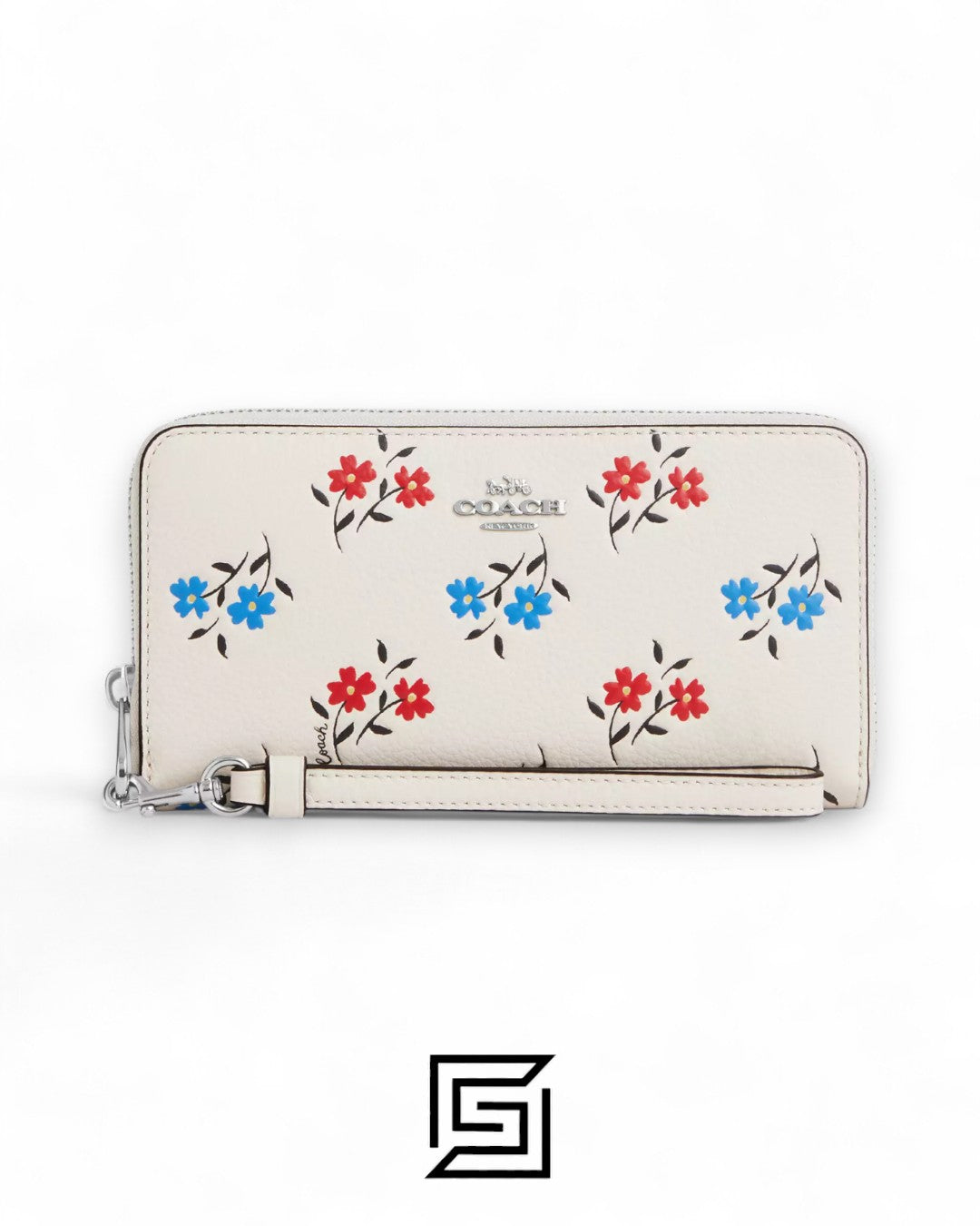 Coach Long Zip Around Wallet in Floral Print White Style No. CT919