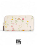 Coach Accordion Zip Wallet With Spaced Wildflower Print Style No. C0033