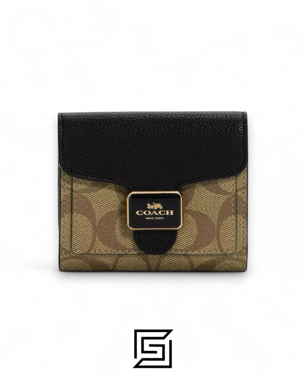 Coach wallets Pepper Wallet In Signature Canvas Black Style No. C7805