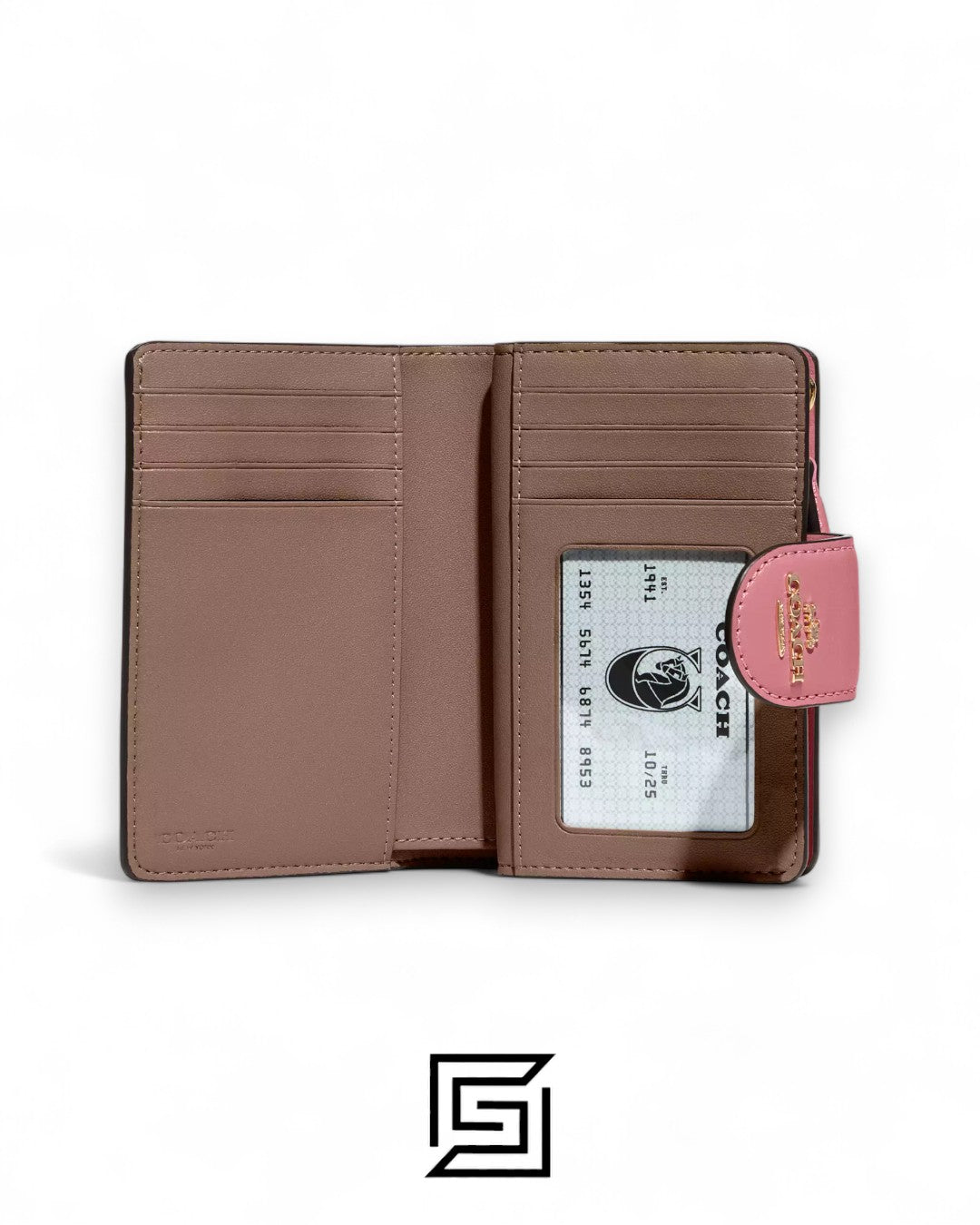 Coach Medium Corner Zip Wallet With Heart Petal Print Style No. C7652