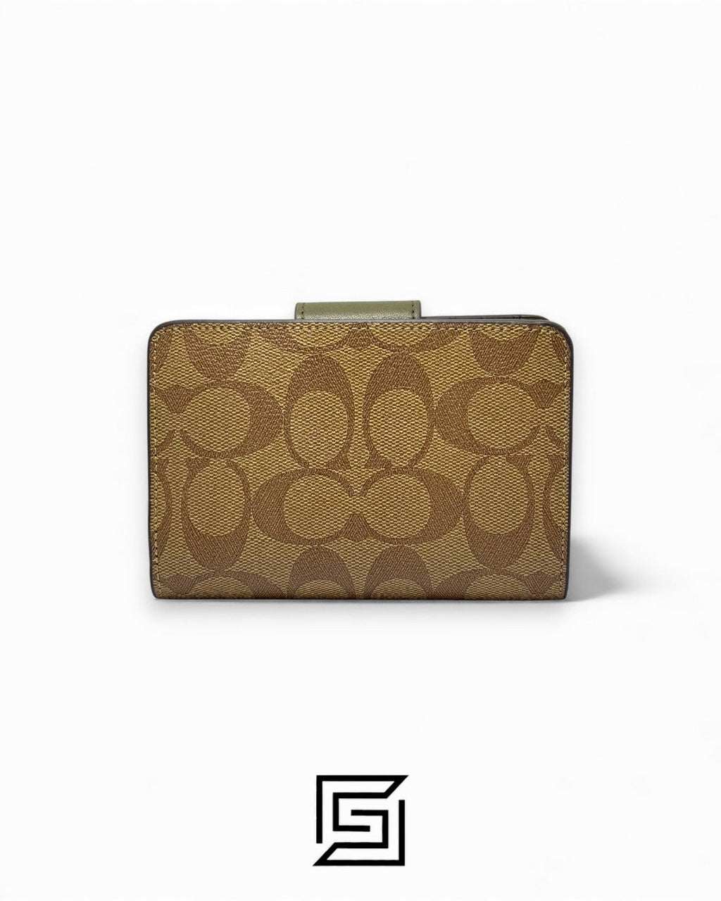 Coach Medium Corner Zip Wallet In Signature Canvas Green Style No. C0082