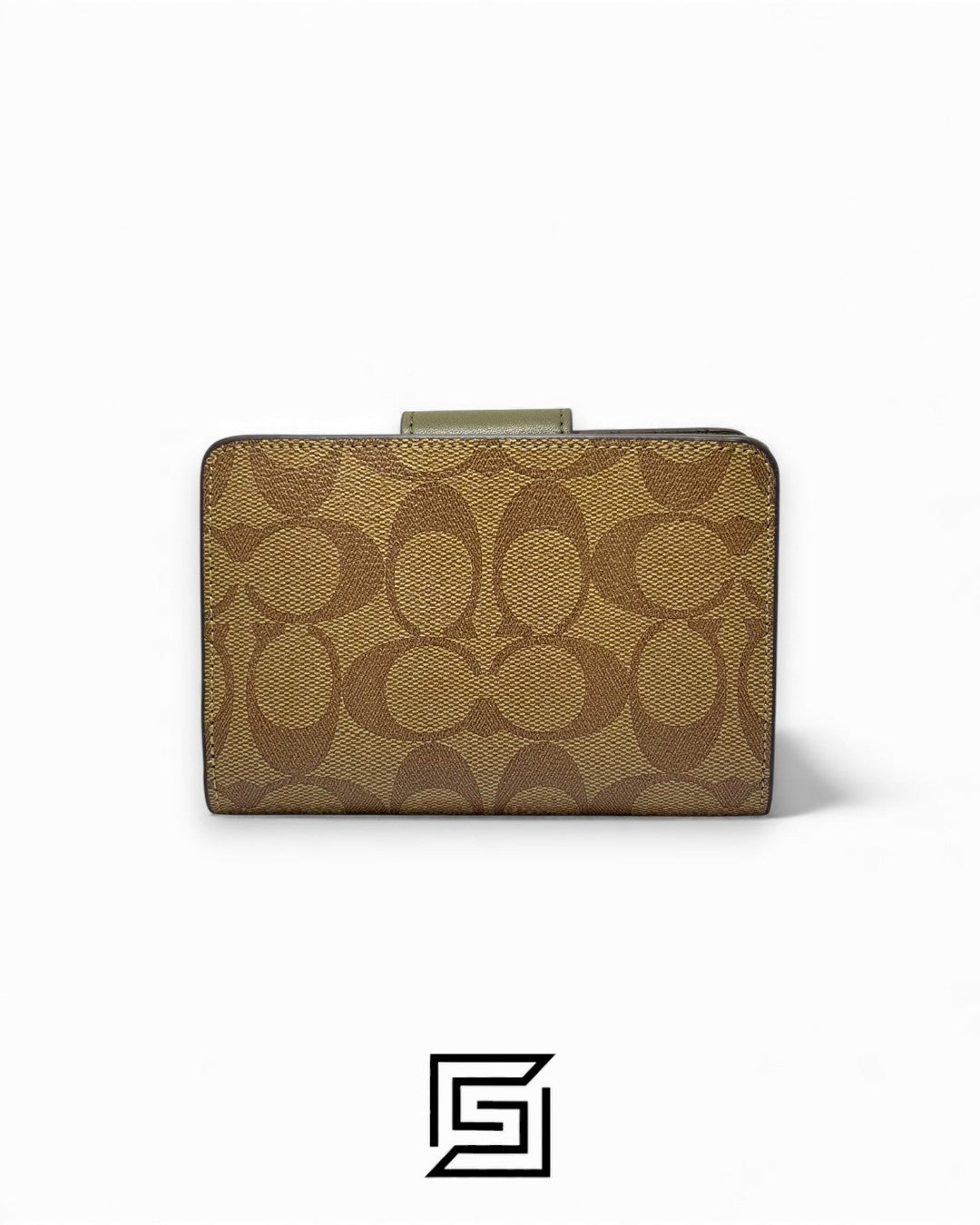 Coach Medium Corner Zip Wallet In Signature Canvas Green Style No. C0082