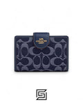 Coach Medium Corner Zip Wallet In Signature Denim Style No. CZ344