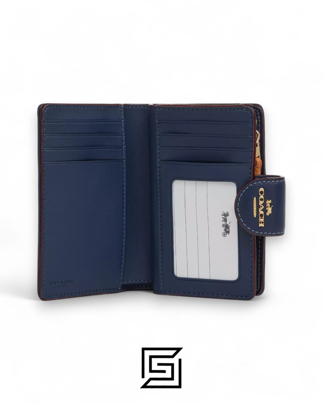 Coach Medium Corner Zip Wallet In Signature Denim Style No. CZ344