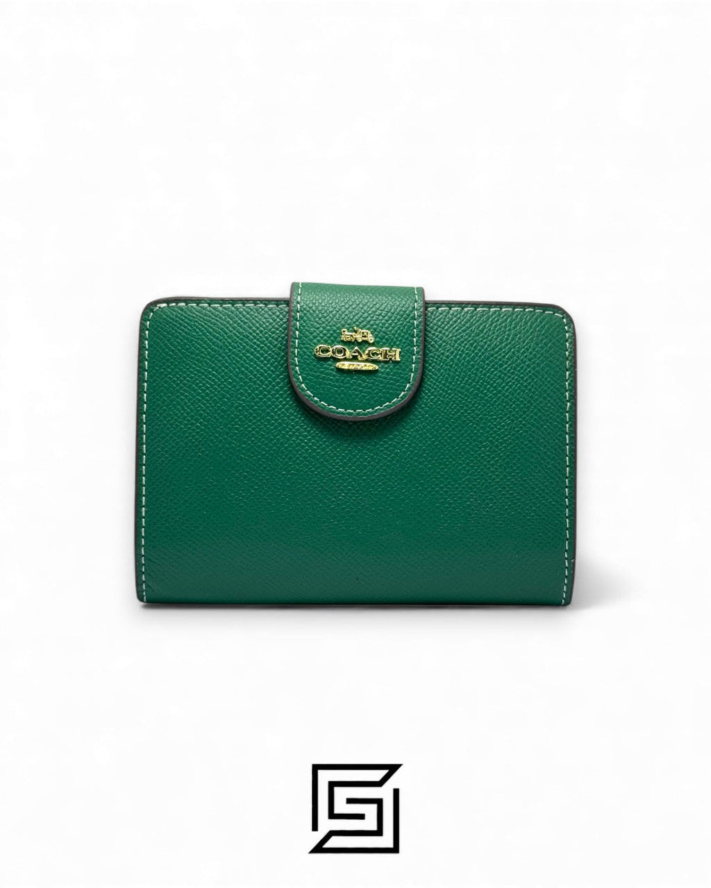 Coach Medium Corner Zip Wallet Green Style No. C6390