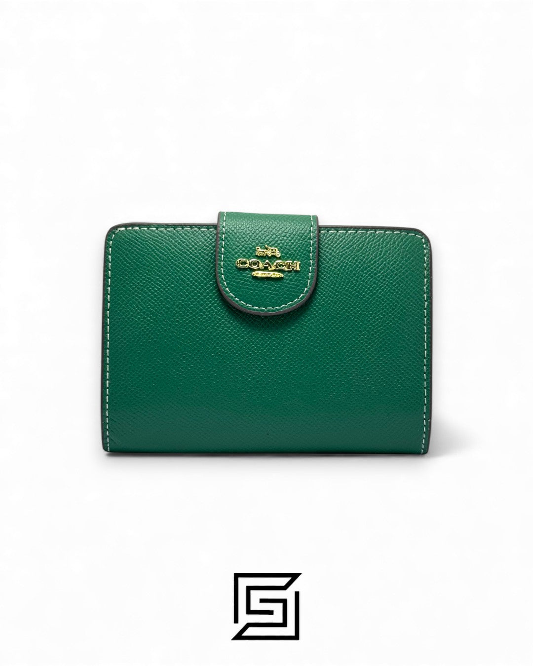 Coach Medium Corner Zip Wallet Green Style No. C6390