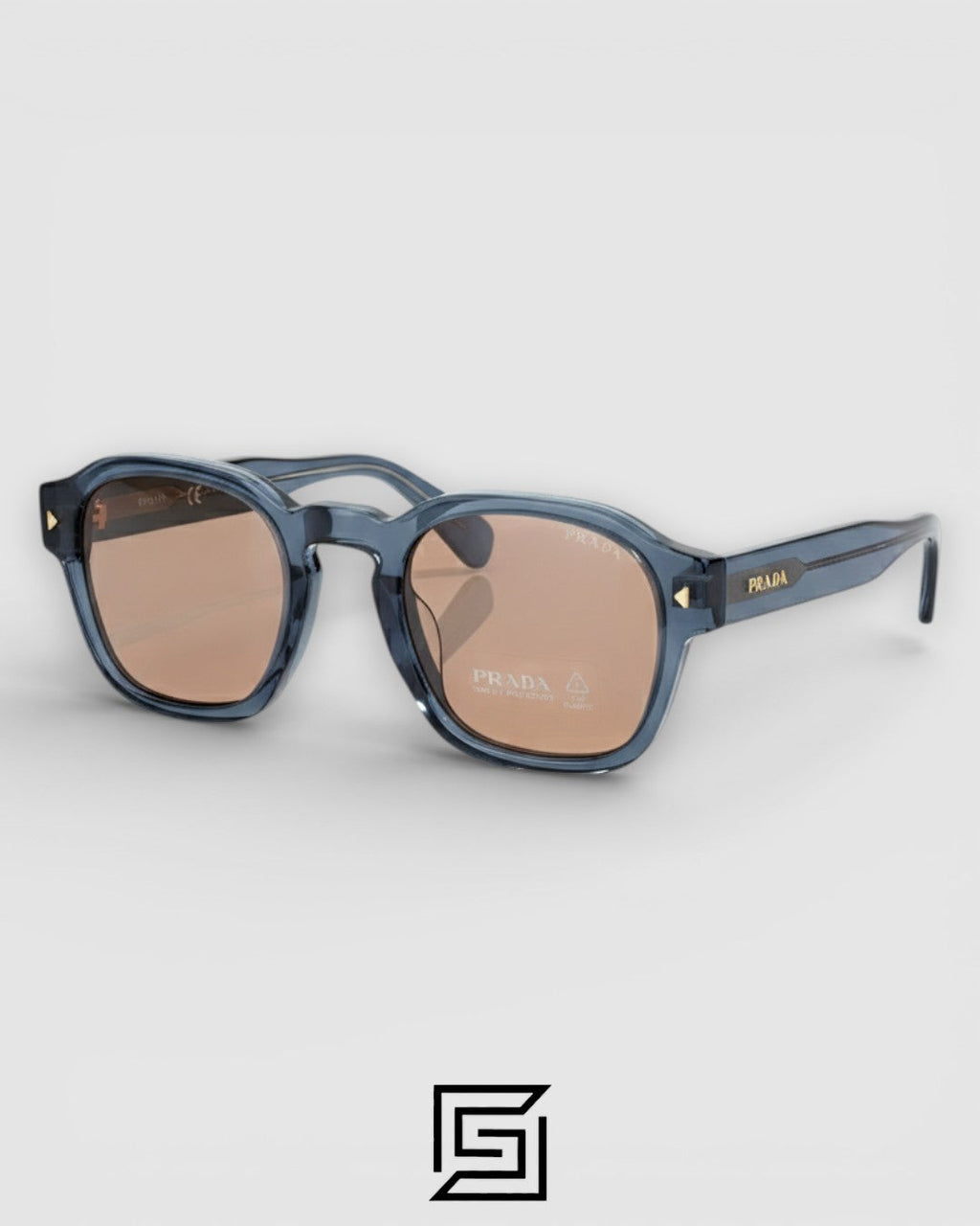 Prada SPR A16 Transparent Blue Frame with Red Lenses