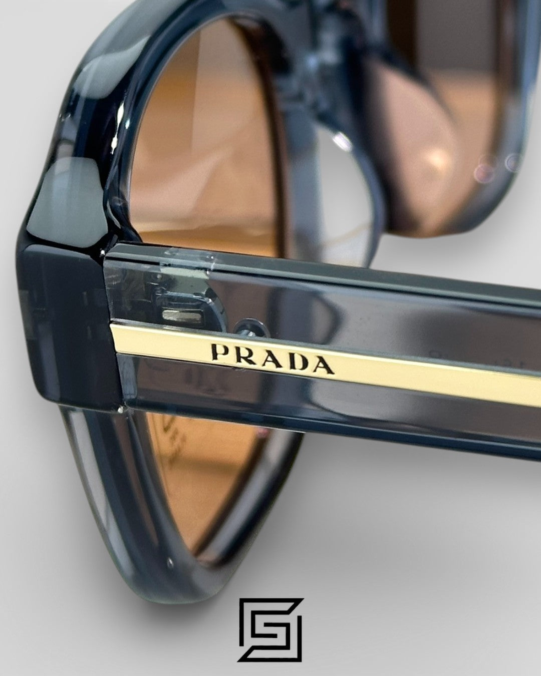 Prada SPR A16 Transparent Blue Frame with Red Lenses
