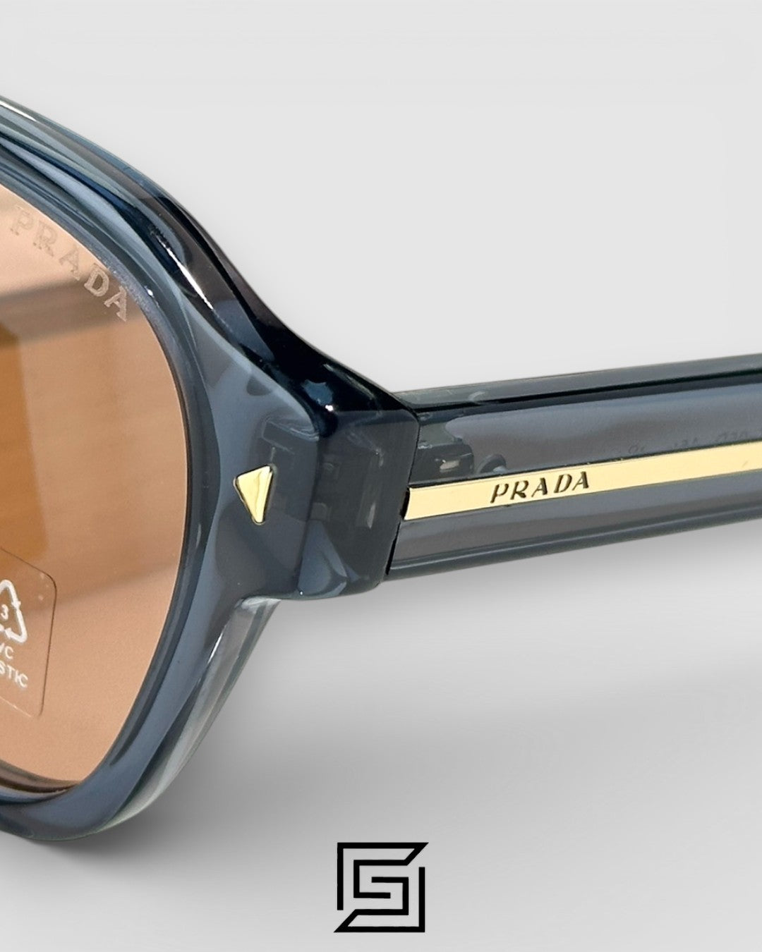 Prada SPR A16 Transparent Blue Frame with Red Lenses