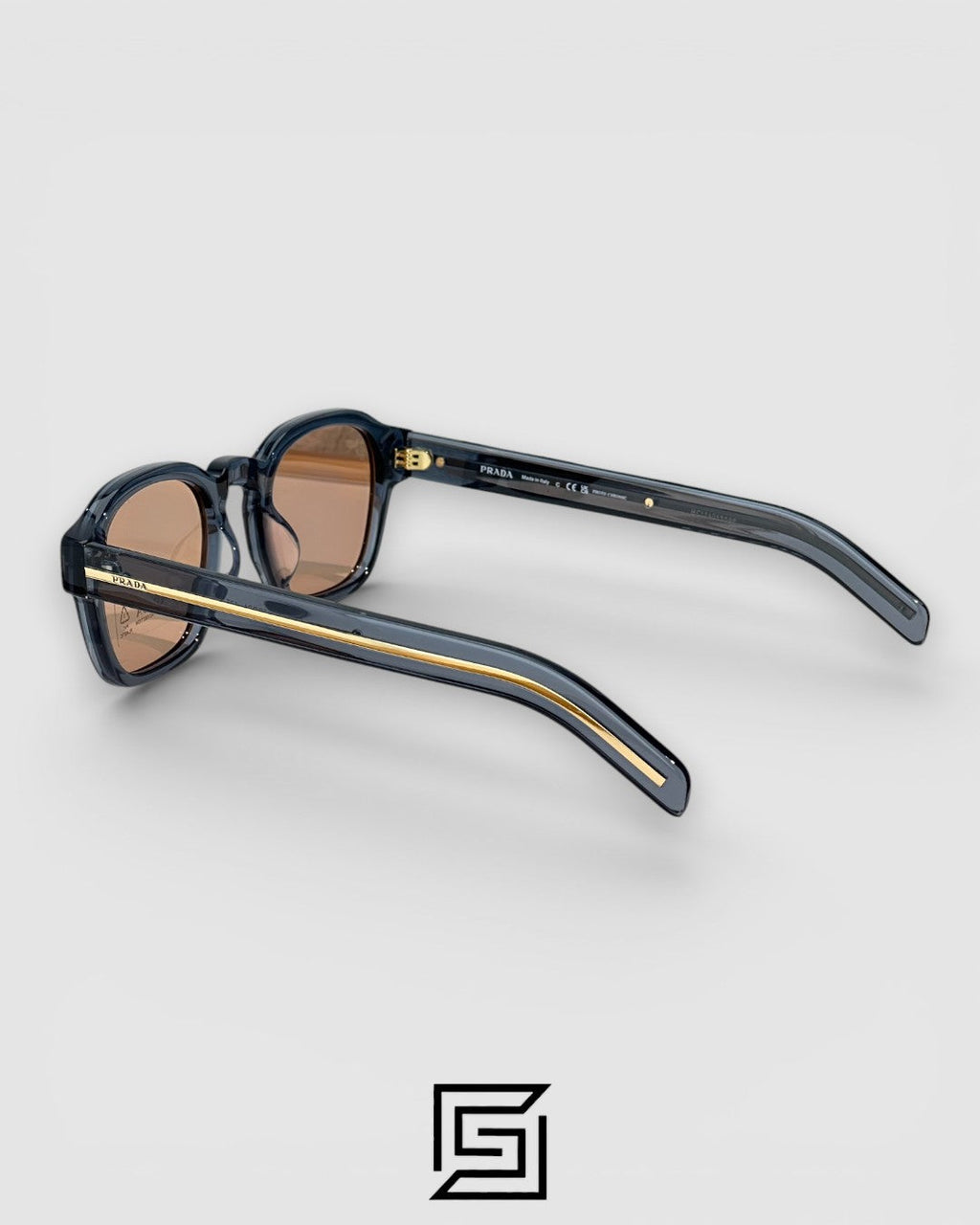 Prada SPR A16 Transparent Blue Frame with Red Lenses