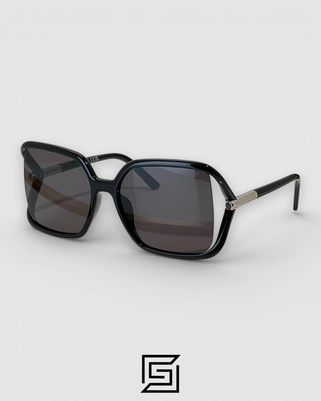 Tom Ford FT1089 Black Oversized Sunglasses with Black Lenses