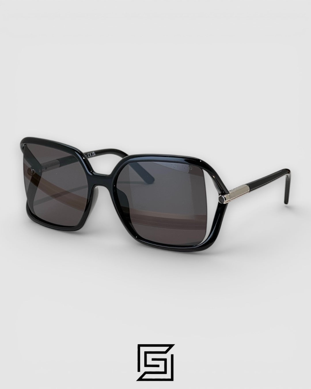 Tom Ford FT1089 Black Oversized Sunglasses with Black Lenses