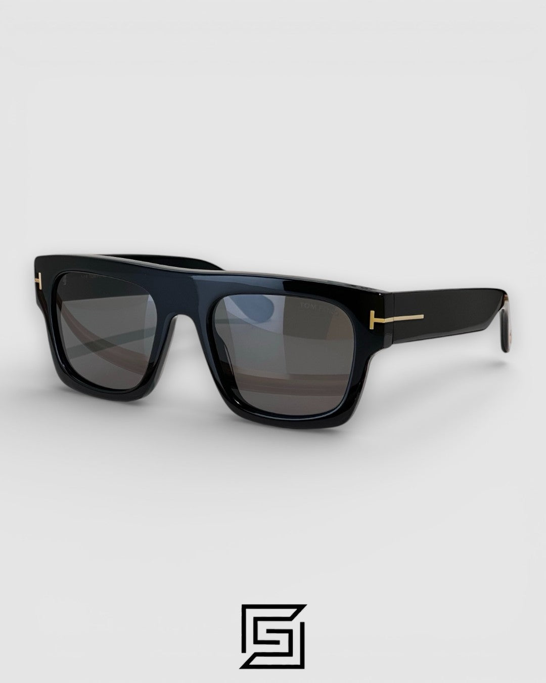 Tom Ford TF711 Black Lenses and Black Frame Luxury Rectangular Sunglasses