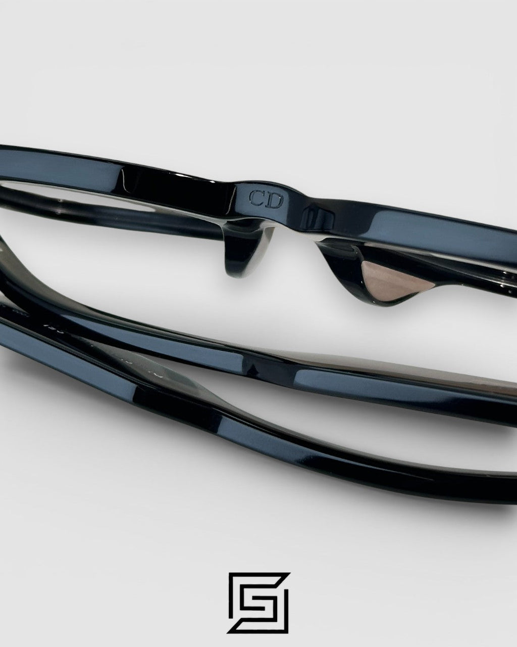 Dior Signature S51 Black Frame with Gold Logo Luxury Optical Glasses