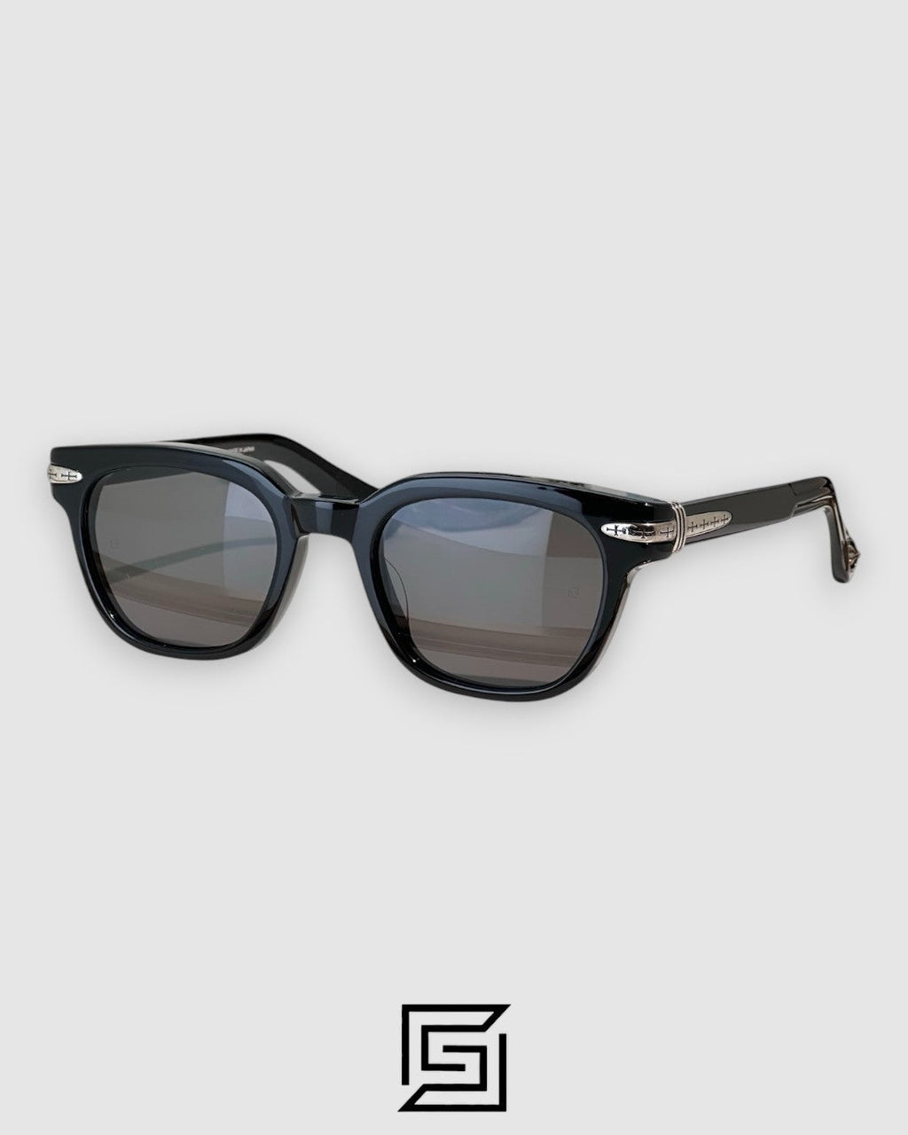 Chrome Hearts DRIPPIN Black Lenses With Black Frame Square Sunglasses