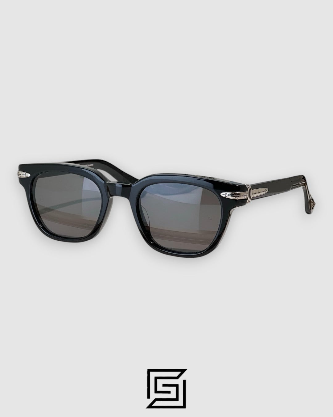 Chrome Hearts DRIPPIN Black Lenses With Black Frame Square Sunglasses