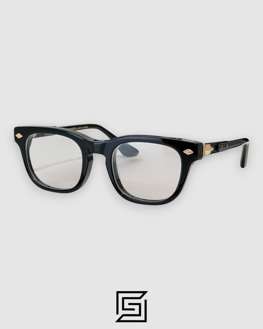 Chrome Hearts BAGGINS Black Frame Gold Metal Optics