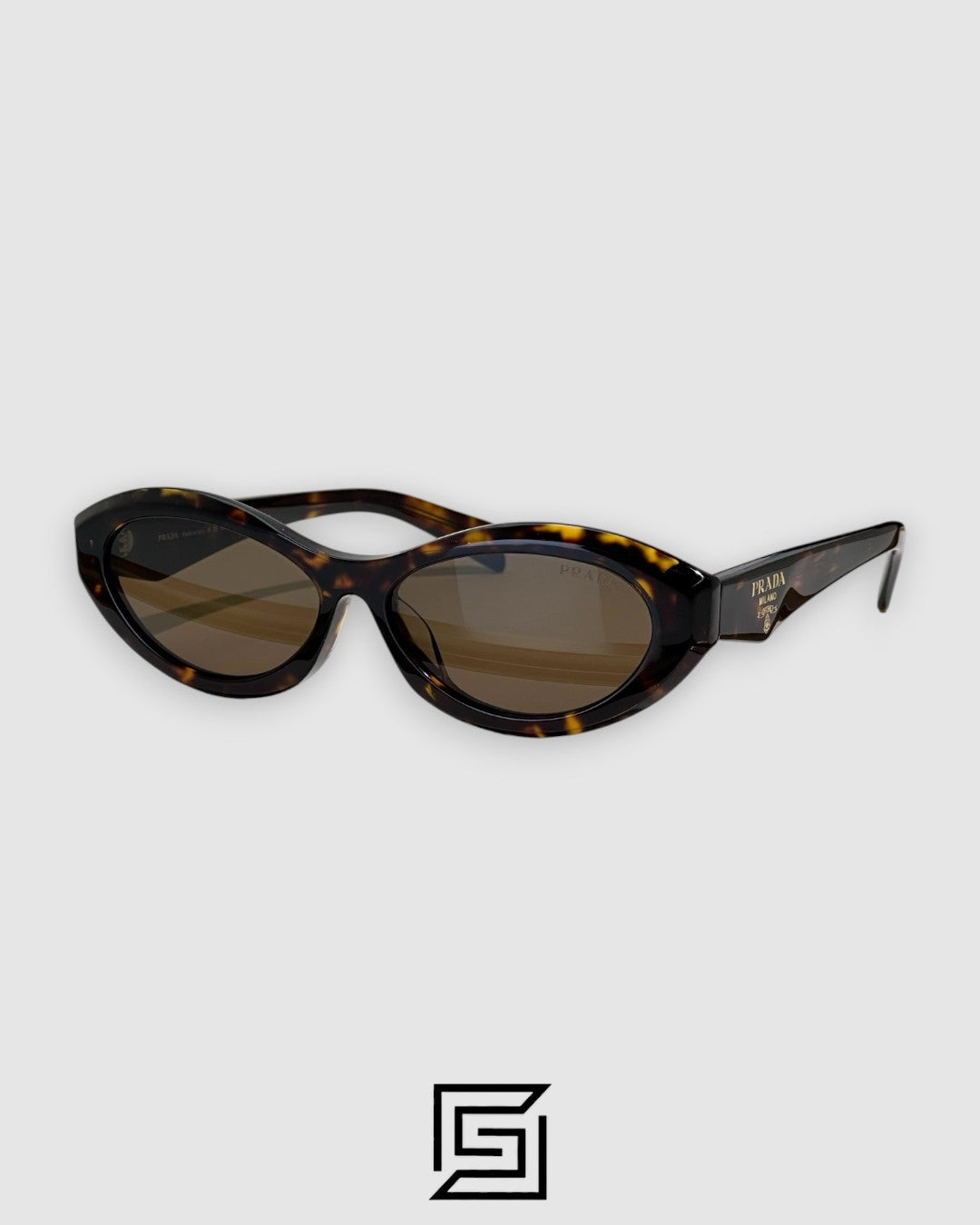 Prada SPR 26Z Brown Lenses Tiger Brown Frame