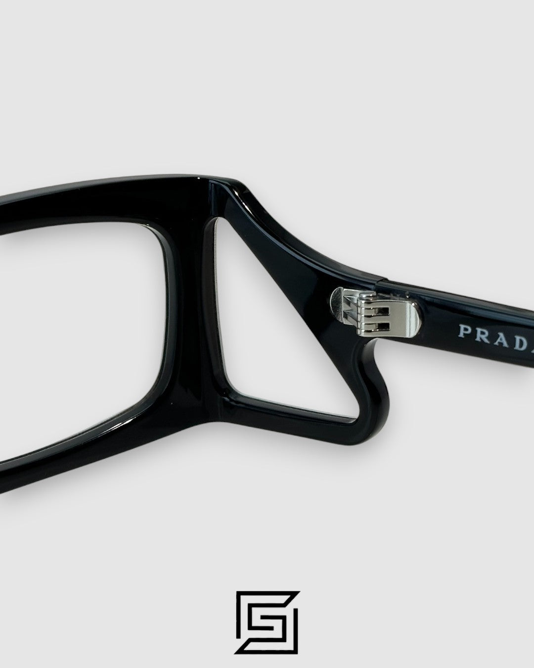 Prada SPR03 إطار أسود - عدسات مستطيلة