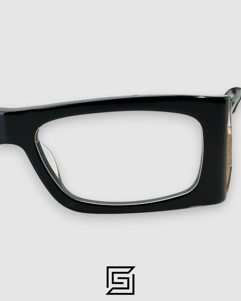 Prada SPR03 إطار أسود - عدسات مستطيلة