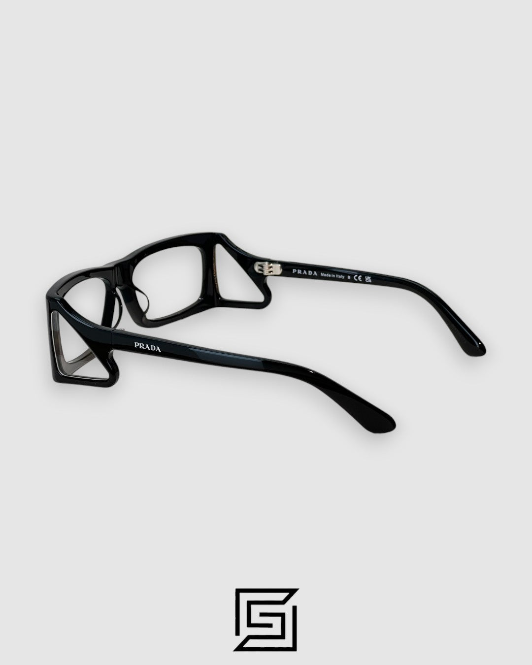 Prada SPR03 إطار أسود - عدسات مستطيلة