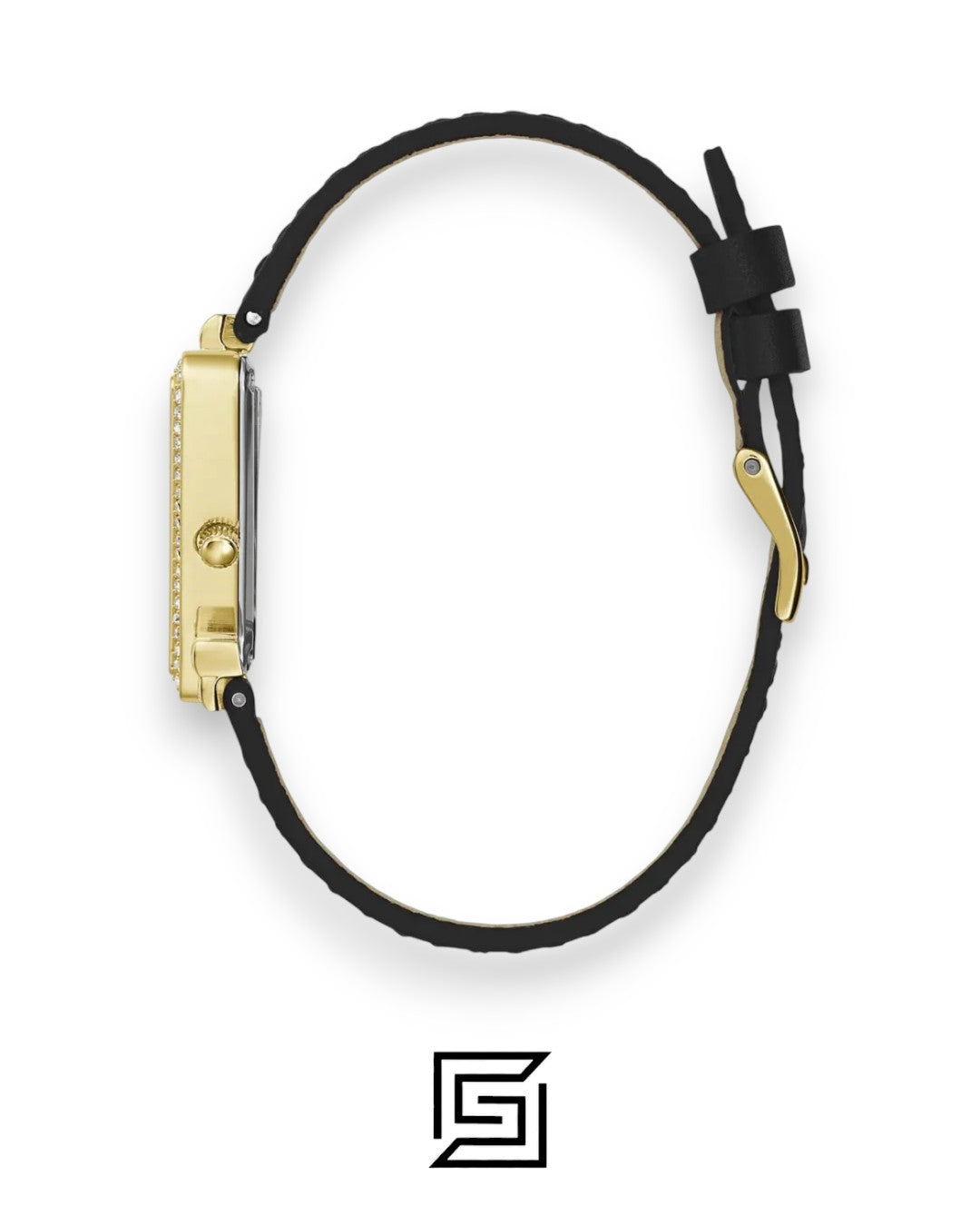 Guess GW0504L5 Women's Triangle Black Dial Gold-Tone Watch 32mm