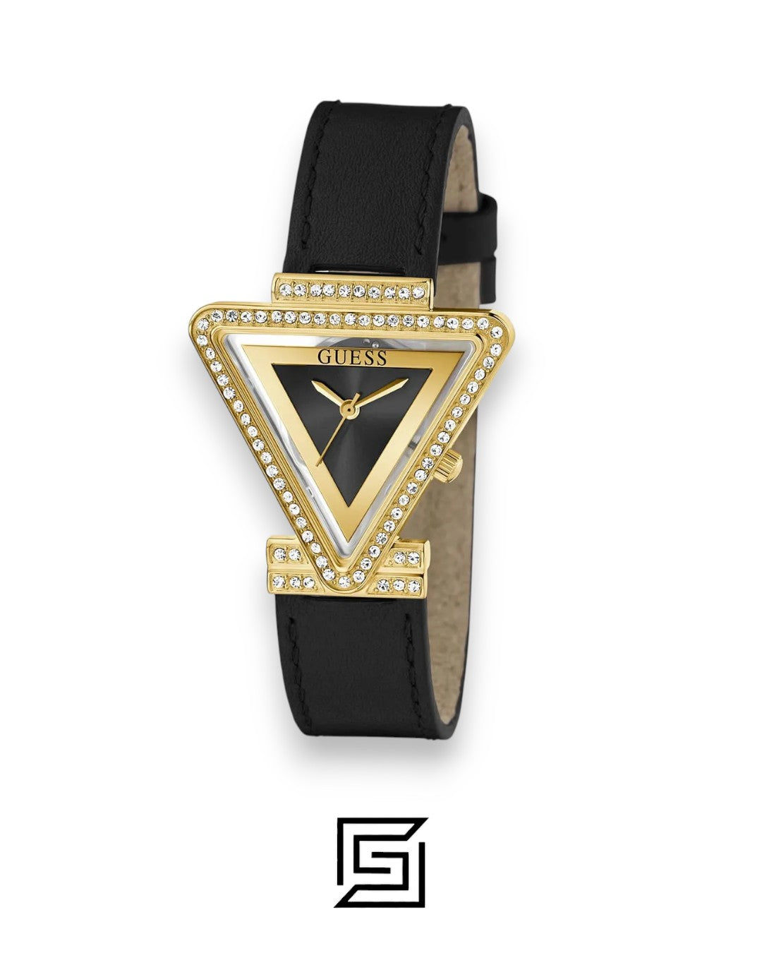 Guess GW0504L5 Women's Triangle Black Dial Gold-Tone Watch 32mm