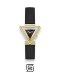 Guess GW0504L5 Women's Triangle Black Dial Gold-Tone Watch 32mm