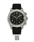 Breitling Chronograph Black Dial Black Fabric Strap Men’s Watch