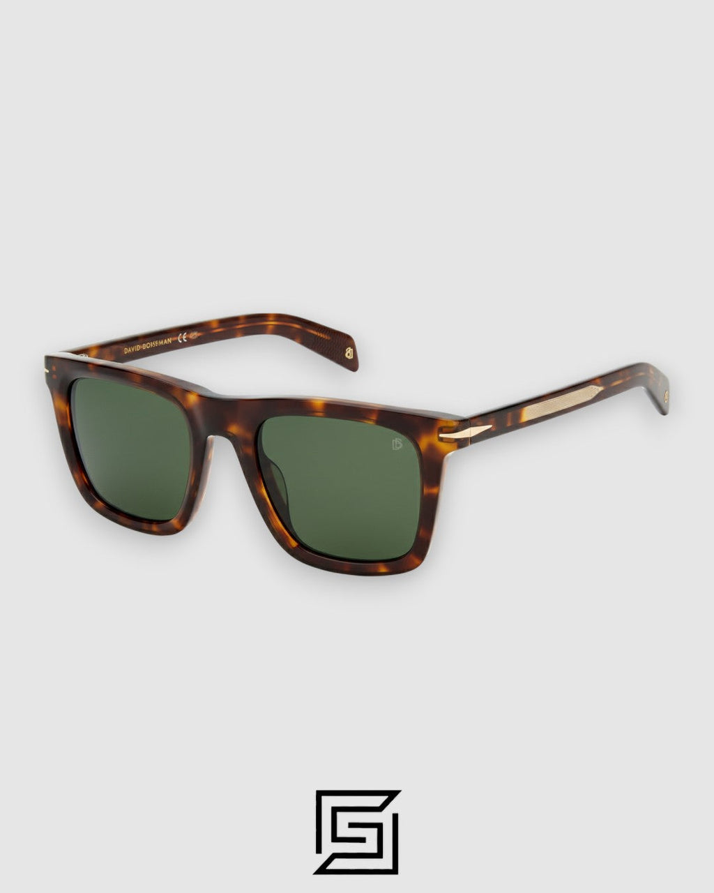 David Beckham DB7066 Tiger Brown Frame With Olive Lenses