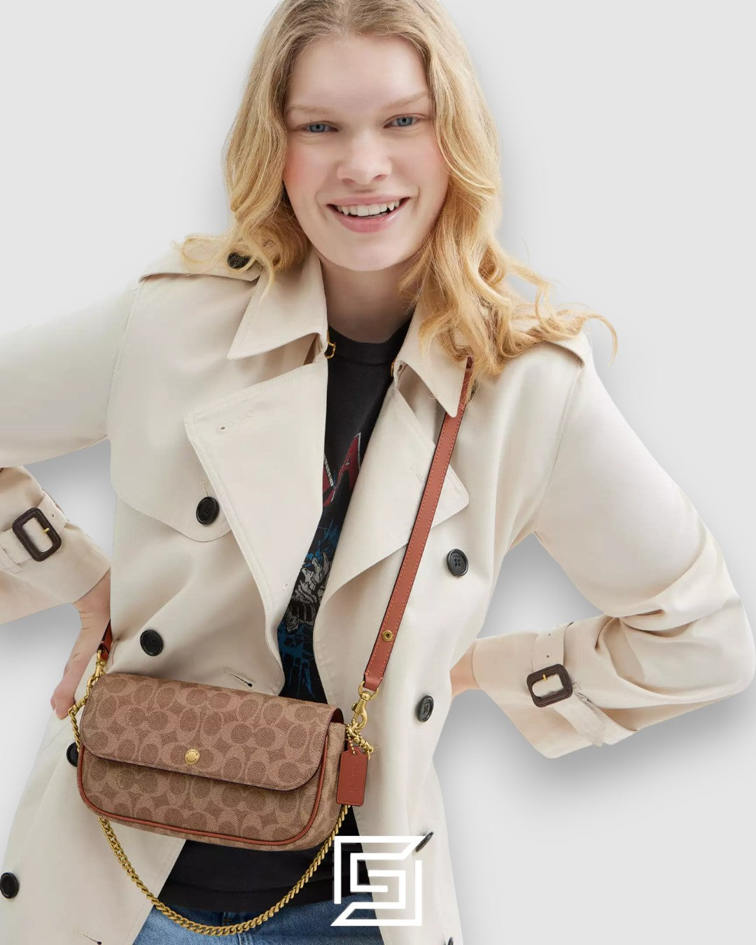Brook Flap Chain Bag In Signature Canvas CAN91