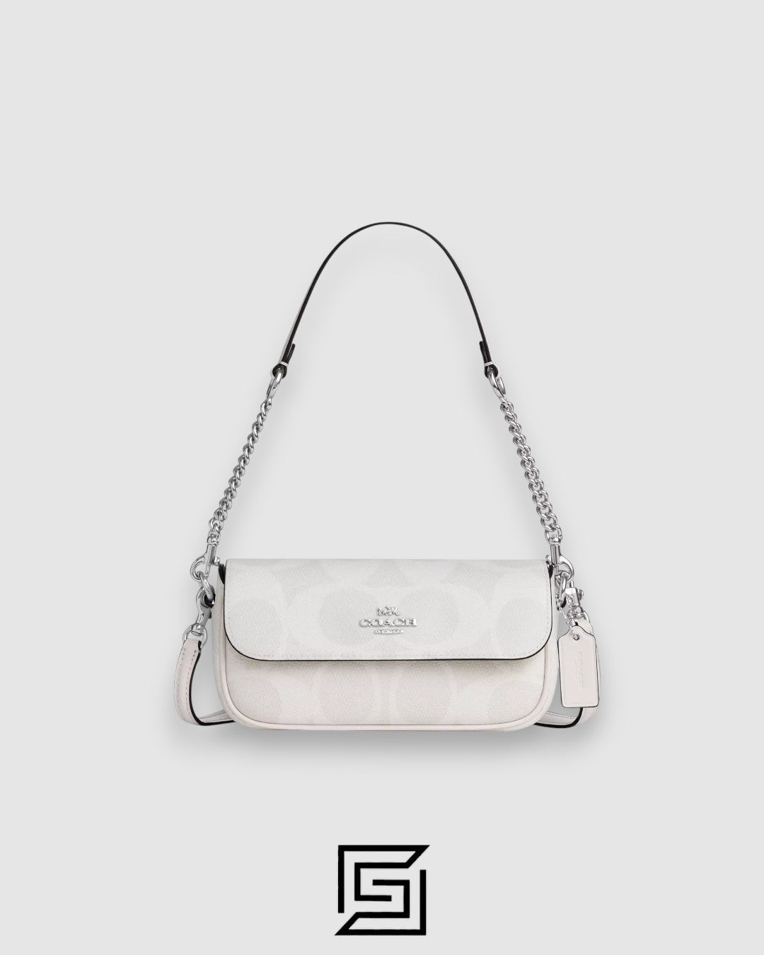 Coach Hailey Flap Bag In Signature Canvas White Style Number CAN70