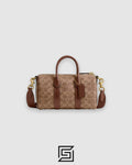 Coach Compass Bag 25 In Signature Canvas Brown Style Number CCF49