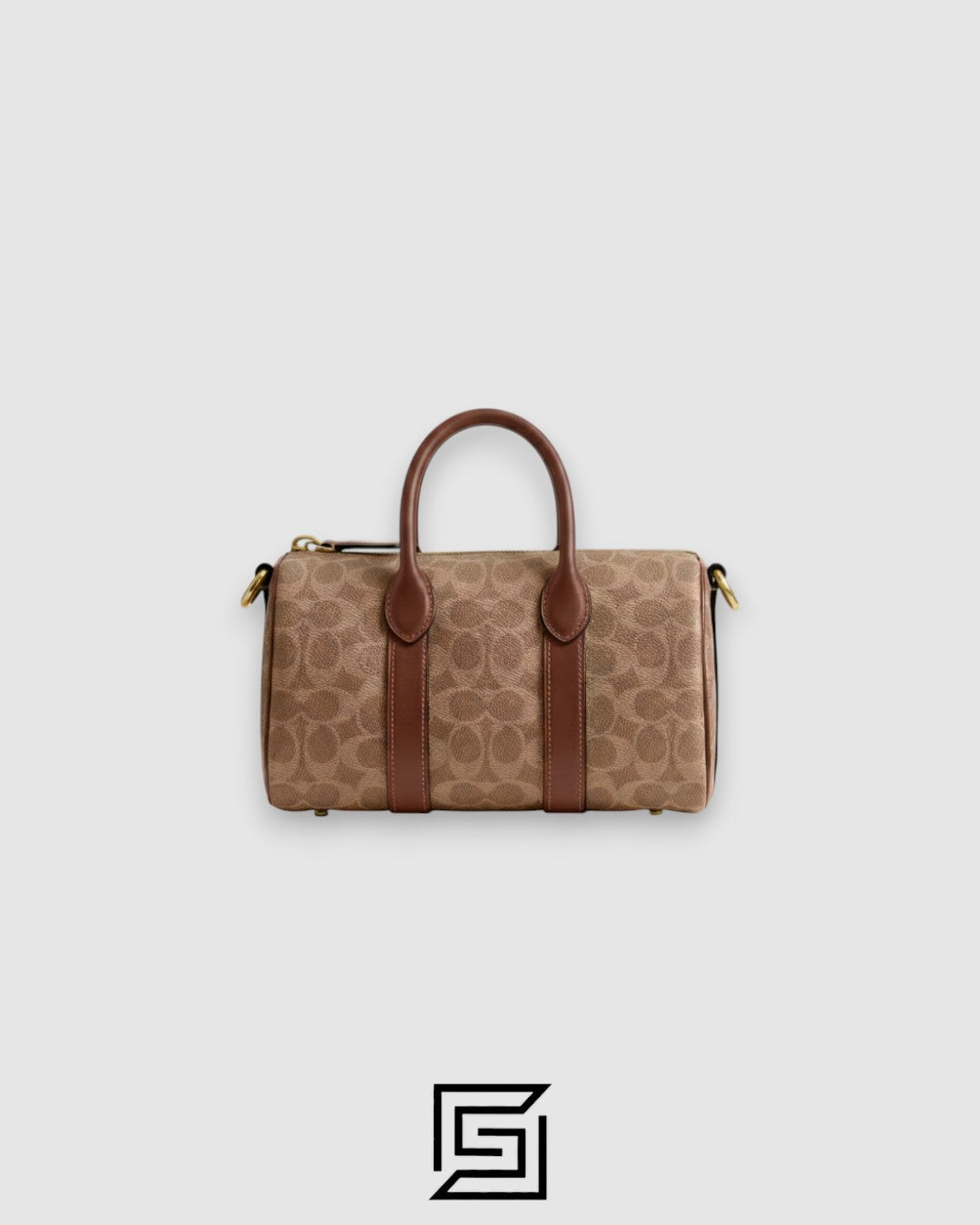 Coach Compass Bag 25 In Signature Canvas Brown Style Number CCF49