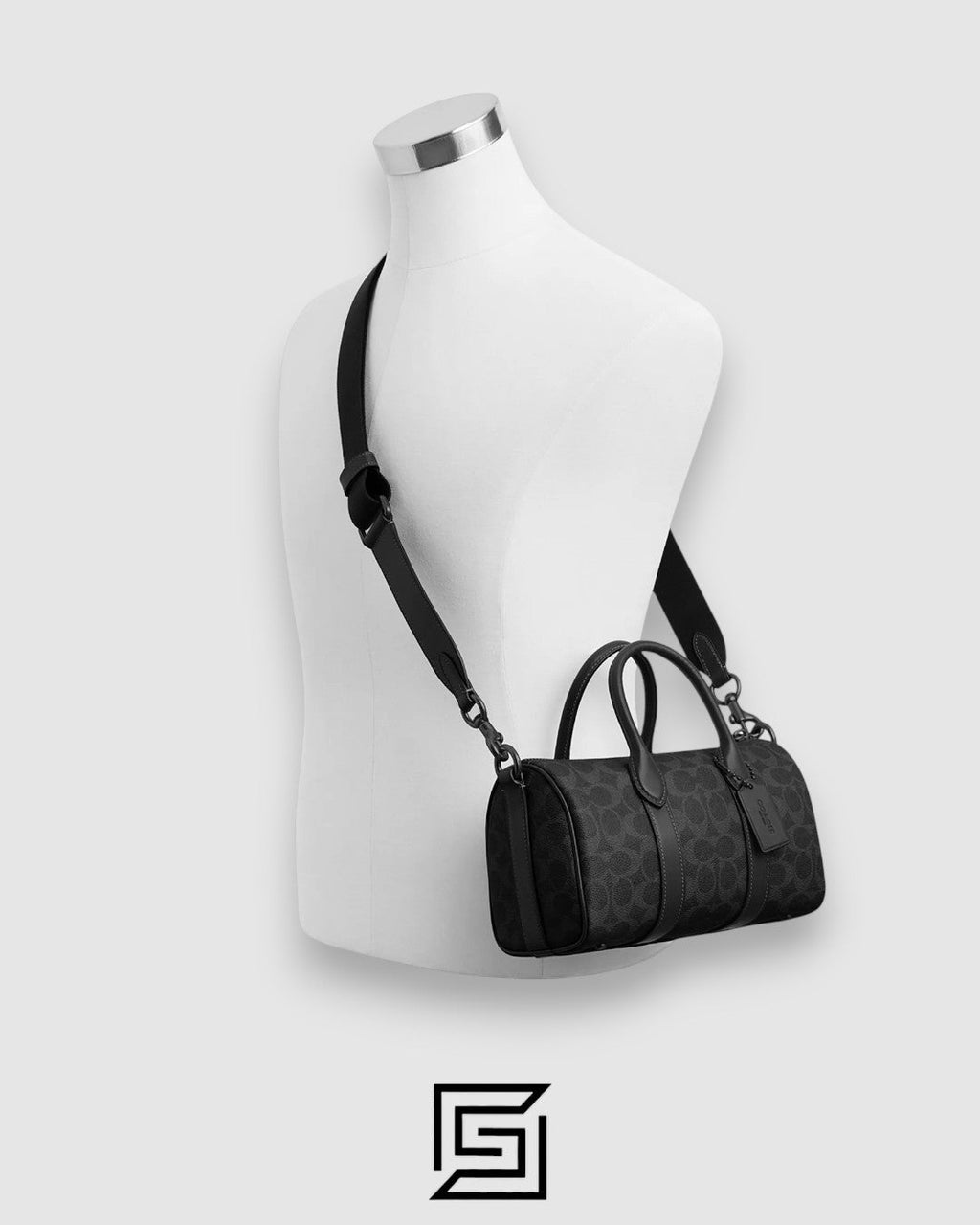 Coach Compass Bag 25 In Signature Canvas Grey Style Number CCF49