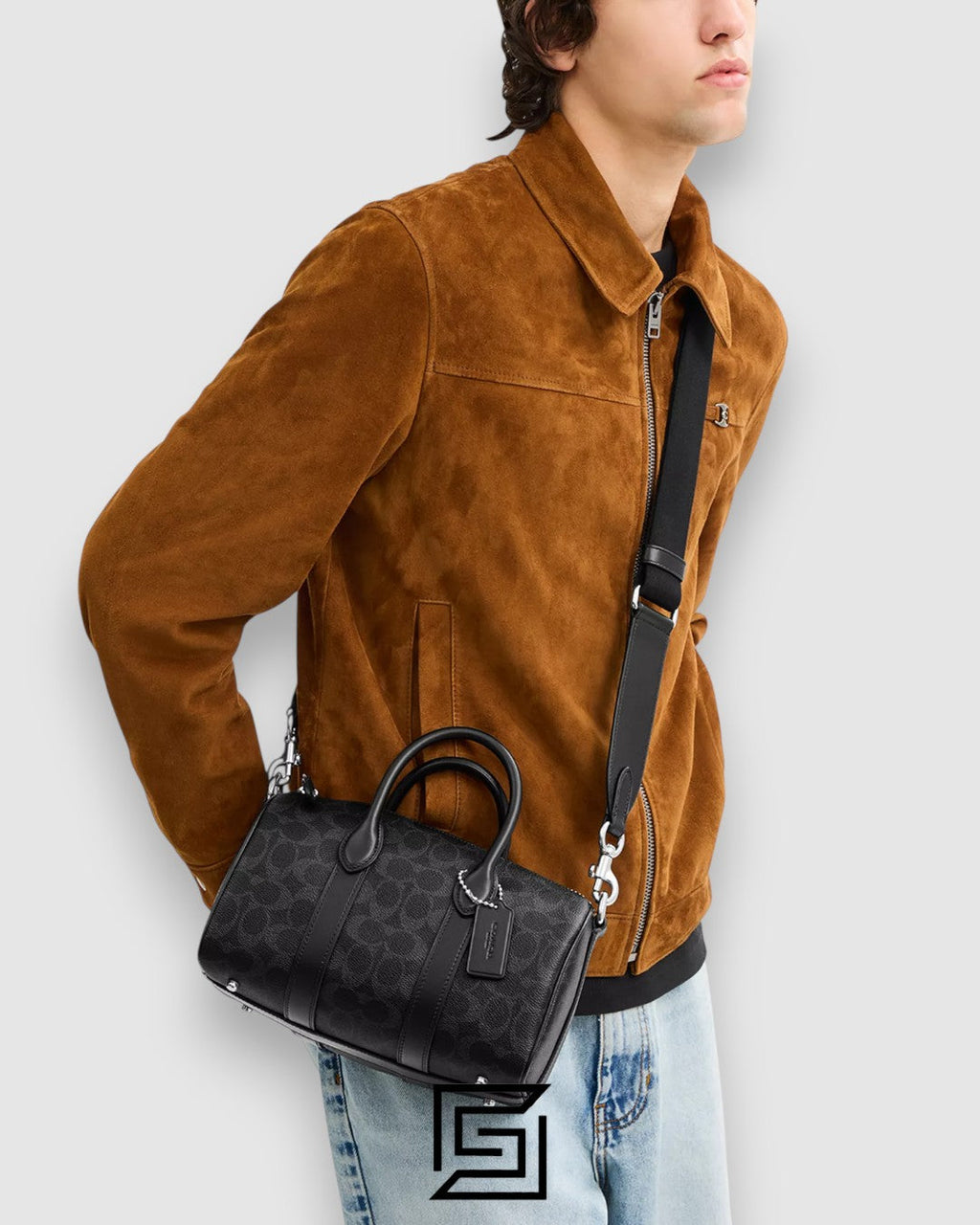 Coach Compass Bag 25 In Signature Canvas Grey Style Number CCF49