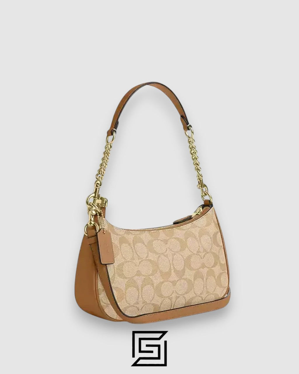 Coach Teri Shoulder Bag In Signature Canvas Khaki Style Number CA548